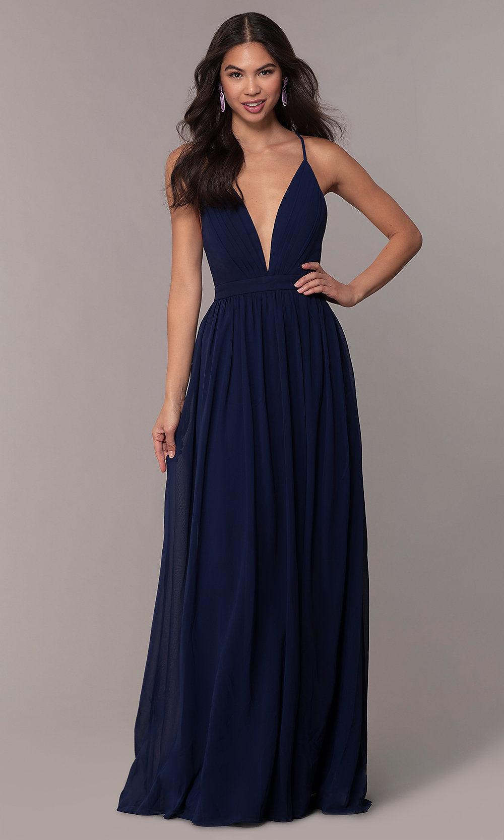 Maniju Simply Label-Chiffon Simply Prom Dress with Adjustable Straps