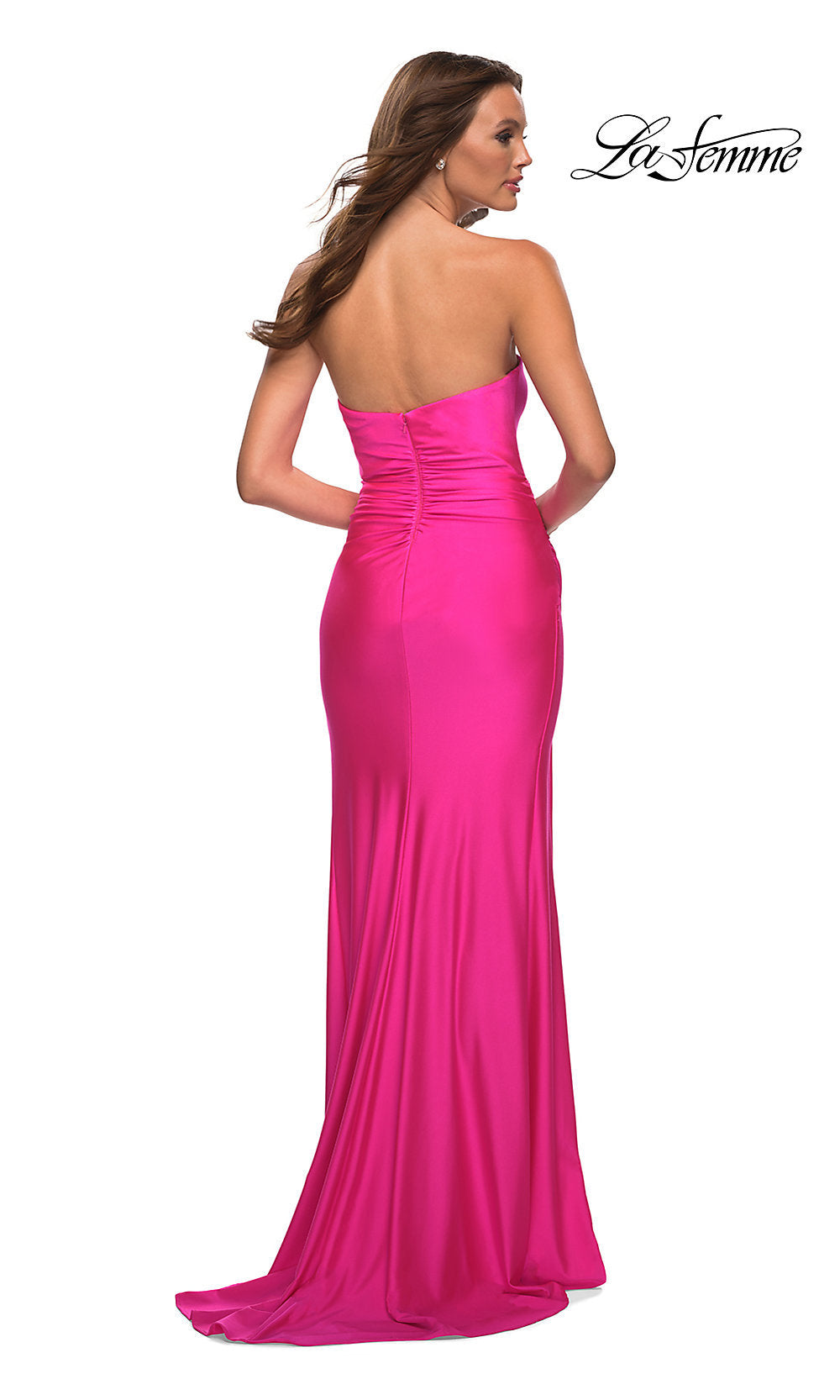 La Femme Sweetheart Strapless Long Prom Dress