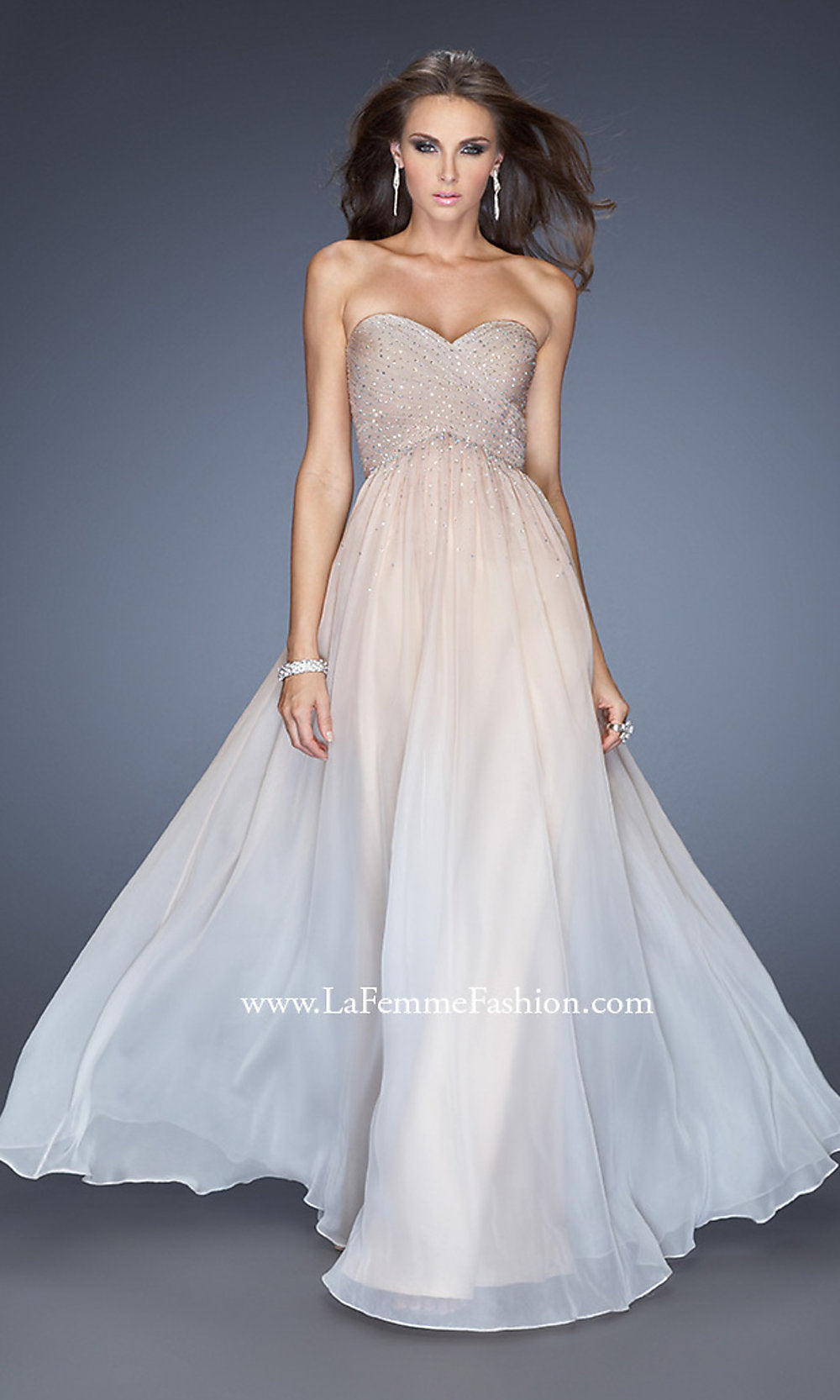 La Femme-Floor Length La Femme Formal Dress