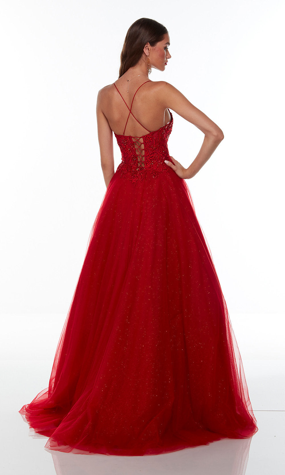 Red Long Elegant Red Satin Ball Gown Simple Sweetheart Prom Dresses rj –  Rjerdress