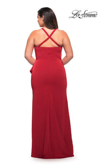 La Femme-Long Formal Plus-Size La Femme Prom Dress