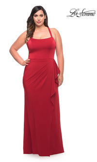 La Femme-Long Formal Plus-Size La Femme Prom Dress