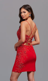 PromGirl Sequin-Lace Short Prom Dress with Corset