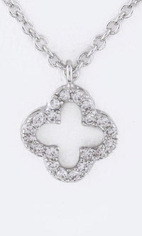 Artini-Cubic Zirconia Clover Pendant Necklace CZP4005