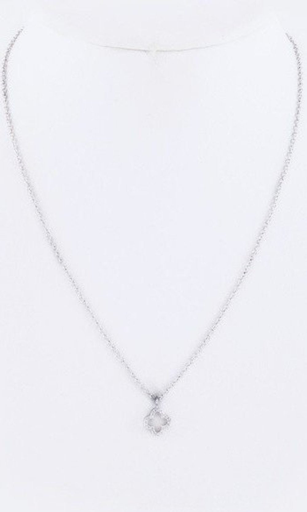 Artini-Cubic Zirconia Clover Pendant Necklace CZP4005