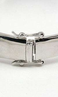 Artini-CZ Rhodium Silver Bangle Bracelet