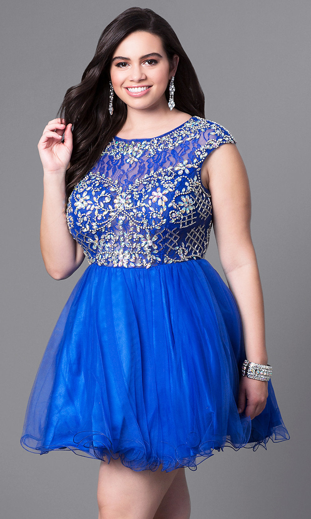 Dancing Queen-Short Tulle Homecoming Dance Dress with Beading