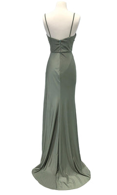 Dancing Queen-Tight Long Simple Prom Dress with High Side Slit