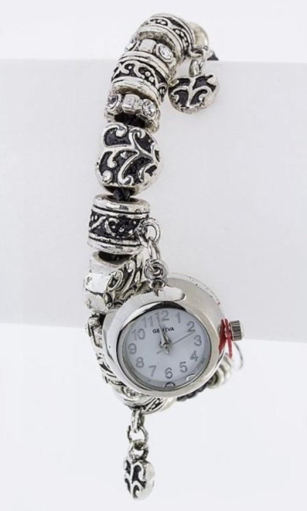 Artini-Silver Charm Bracelet with Watch