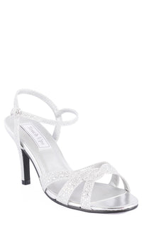 Touch Ups-Silver Low Open Toe Heel