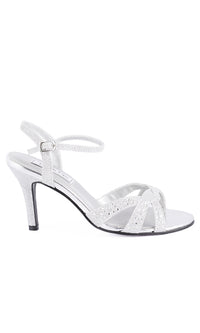 Touch Ups-Silver Low Open Toe Heel