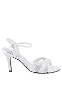 Touch Ups-Silver Low Open Toe Heel