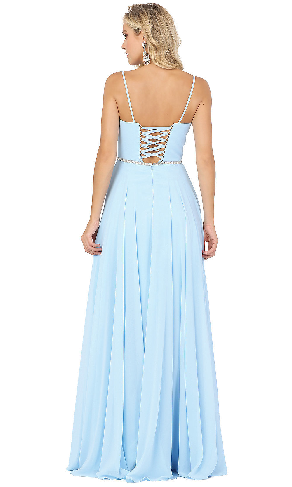 Dancing Queen-Simple Long A-Line Prom Dress with Corset Back