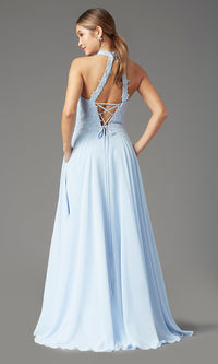 High-Neck PromGirl Prom Dress with Pockets