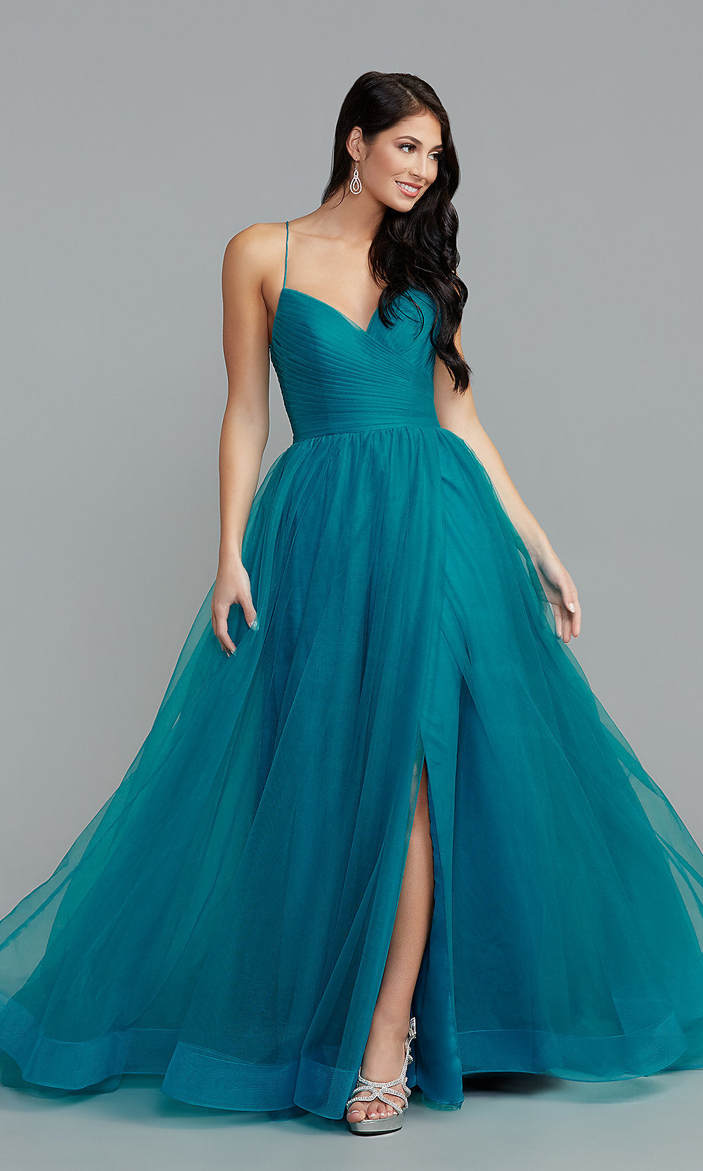 PromGirl Strappy-Back Long Ball Gown for Prom