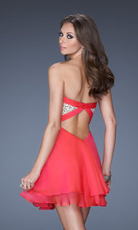 Strapless Short Tiered Party Dress by La Femme