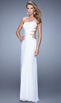 Strapless La Femme Prom Dress with Open Back