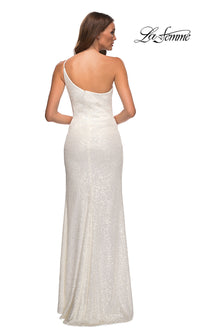 La Femme-Long Sequin One-Shoulder Prom Dress by La Femme