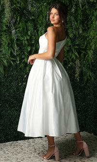 Narianna-One-Shoulder A-Line Midi Party Dress