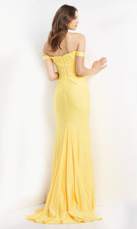 JVN by Jovani-JVN by Jovani Off-the-Shoulder Long Prom Dress